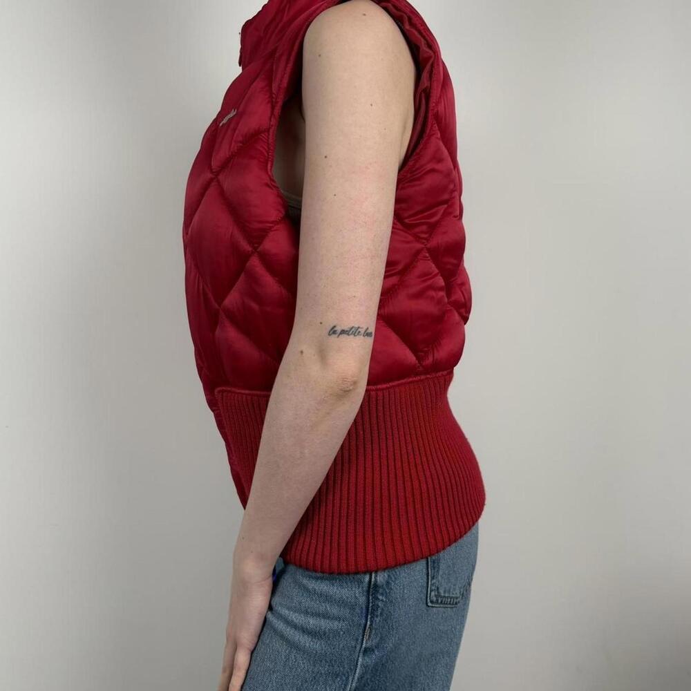 Guess Women's Red Puffer Vest - Picture 4 of 7